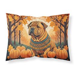 20.5 x 30 in. Unisex Shar Pei Fall Fabric Standard Pillowcase