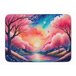 19 x 27 in. Unisex Cherry Blossom in Color Memory Foam Kitchen Mat