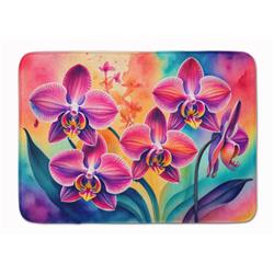 19 x 27 in. Unisex Orchids in Color Memory Foam Kitchen Mat