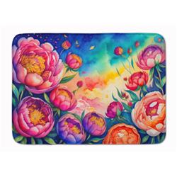19 x 27 in. Unisex Peonies in Color Memory Foam Kitchen Mat