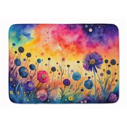 19 x 27 in. Unisex Scabiosa in Color Memory Foam Kitchen Mat