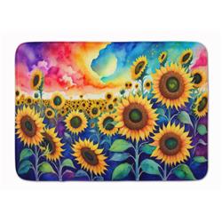19 x 27 in. Unisex Sunflowers in Color Memory Foam Kitchen Mat