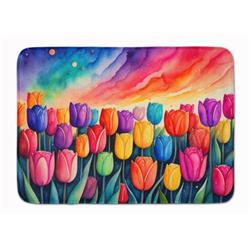 19 x 27 in. Unisex Tulips in Color Memory Foam Kitchen Mat