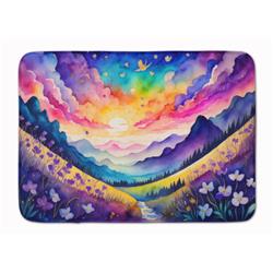 19 x 27 in. Unisex Violets in Color Memory Foam Kitchen Mat