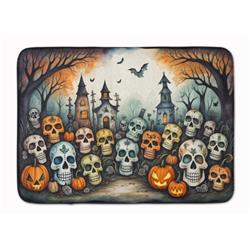 19 x 27 in. Unisex Calaveras Sugar Skulls Spooky Halloween Memory Foam Kitchen Mat