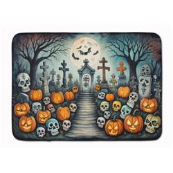 19 x 27 in. Unisex Calaveras Sugar Skulls Spooky Halloween Memory Foam Kitchen Mat