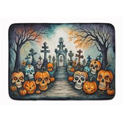 19 x 27 in. Unisex Calaveras Sugar Skulls Spooky Halloween Memory Foam Kitchen Mat