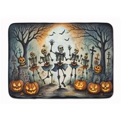 19 x 27 in. Unisex Dancing Skeletons Spooky Halloween Memory Foam Kitchen Mat