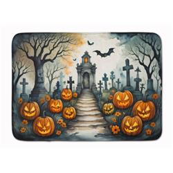 19 x 27 in. Unisex Marigold Spooky Halloween Memory Foam Kitchen Mat