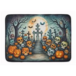 19 x 27 in. Unisex Calaveras Sugar Skulls Spooky Halloween Memory Foam Kitchen Mat