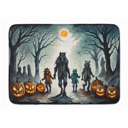 19 x 27 in. Unisex Werewolves Spooky Halloween Memory Foam Kitchen Mat