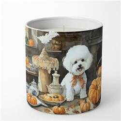 10 oz Unisex Bichon Frise Fall Kitchen Pumpkins Decorative Soy Candle