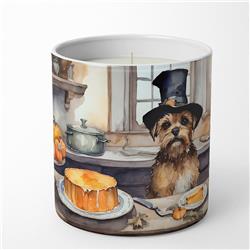 10 oz Unisex Border Terrier Fall Kitchen Pumpkins Decorative Soy Candle