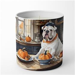 DAC1755CDL 10 oz Unisex English Bulldog Fall Kitchen Pumpkins Decorative Soy Candle
