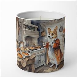 10 oz Unisex Corgi Fall Kitchen Pumpkins Decorative Soy Candle
