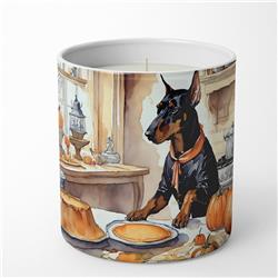 DAC1771CDL 10 oz Unisex Doberman Pinscher Fall Kitchen Pumpkins Decorative Soy Candle