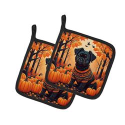 DAC1001PTHD 7.5 x 7.5 in. Unisex Affenpinscher Fall Pair of Pot Holders