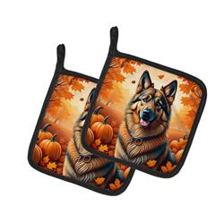 DAC1018PTHD 7.5 x 7.5 in. Unisex Belgian Tervuren Fall Pair of Pot Holders