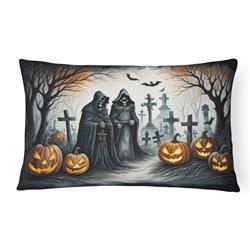 16 x 12 in. Unisex The Grim Reaper Spooky Halloween Fabric Decorative Pillow