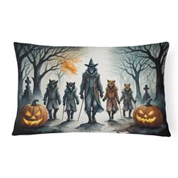 16 x 12 in. Unisex Werewolves Spooky Halloween Fabric Decorative Pillow