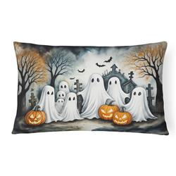 16 x 12 in. Unisex Ghosts Spooky Halloween Fabric Decorative Pillow