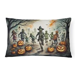 16 x 12 in. Unisex Zombies Spooky Halloween Fabric Decorative Pillow