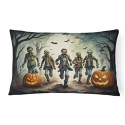 16 x 12 in. Unisex Zombies Spooky Halloween Fabric Decorative Pillow