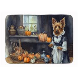 19 x 27 in. Unisex Australian Terrier Fall Kitchen Pumpkins Memory Foam Kitchen Mat