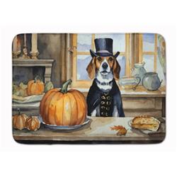 19 x 27 in. Unisex Beagle Fall Kitchen Pumpkins Memory Foam Kitchen Mat