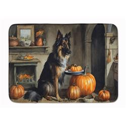 19 x 27 in. Unisex Belgian Tervuren Fall Kitchen Pumpkins Memory Foam Kitchen Mat