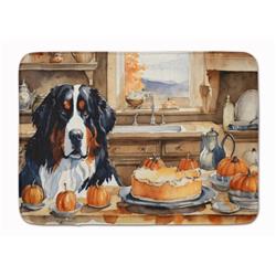 19 x 27 in. Unisex Bernese Mountain Dog Fall Kitchen Pumpkins Memory Foam Kitchen Mat