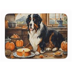 19 x 27 in. Unisex Bernese Mountain Dog Fall Kitchen Pumpkins Memory Foam Kitchen Mat