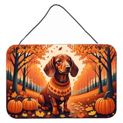 12 x 8 in. Unisex Dachshund Fall Wall or Door Hanging Prints