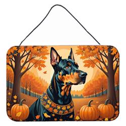 DAC1044DS812 12 x 8 in. Unisex Doberman Pinscher Fall Wall or Door Hanging Prints