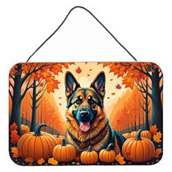 12 x 8 in. Unisex German Shepherd Fall Wall or Door Hanging Prints