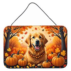 DAC1049DS812 12 x 8 in. Unisex Golden Retriever Fall Wall or Door Hanging Prints