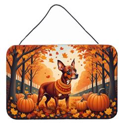DAC1058DS812 12 x 8 in. Unisex Red Miniature Pinscher Fall Wall or Door Hanging Prints