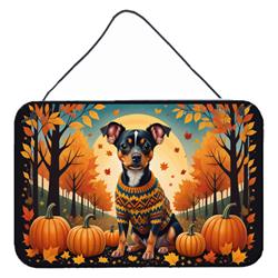 DAC1059DS812 12 x 8 in. Unisex Miniature Pinscher Fall Wall or Door Hanging Prints