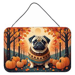 DAC1065DS812 12 x 8 in. Unisex Fawn Pug Fall Wall or Door Hanging Prints