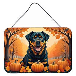 12 x 8 in. Unisex Rottweiler Fall Wall or Door Hanging Prints