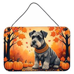 12 x 8 in. Unisex Schnauzer Fall Wall or Door Hanging Prints