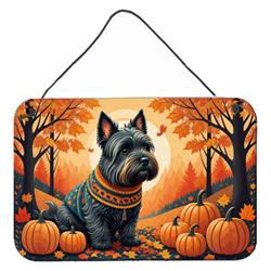 12 x 8 in. Unisex Scottish Terrier Fall Wall or Door Hanging Prints