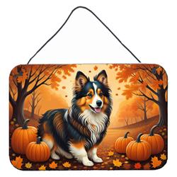 DAC1071DS812 12 x 8 in. Sheltie Fall Wall or Door Hanging Prints