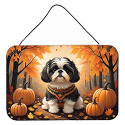 DAC1073DS812 12 x 8 in. Unisex Shih Tzu Fall Wall or Door Hanging Prints