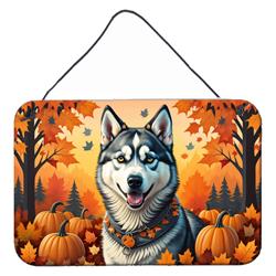 DAC1074DS812 12 x 8 in. Unisex Siberian Husky Fall Wall or Door Hanging Prints
