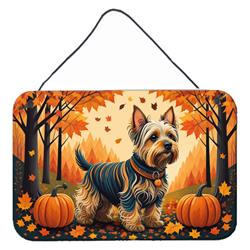 12 x 8 in. Unisex Silky Terrier Fall Wall or Door Hanging Prints