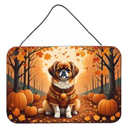 12 x 8 in. Unisex Tibetan Spaniel Fall Wall or Door Hanging Prints