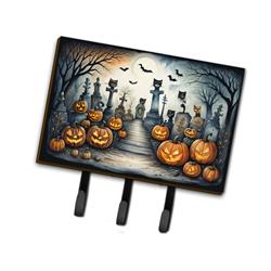 9 x 6 in. Unisex Cat Cemetery Spooky Halloween Leash or Key Holder
