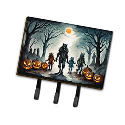 9 x 6 in. Unisex Werewolves Spooky Halloween Leash or Key Holder