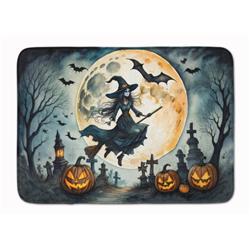 19 x 27 in. Unisex Flying Witch Spooky Halloween Memory Foam Kitchen Mat